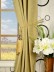 Coral Regular Spots Grommet Chenille Curtains Tassel Tiebacks