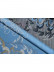 QYFL1121A Wrangell European Flowers Blue Jacquard Custom Made Curtains For Living Room