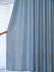 QYFL1121C Wrangell European Trees Blue Grey Jacquard Custom Made Curtains For Living Room