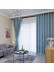 QYFL1121C Wrangell European Trees Blue Grey Jacquard Custom Made Curtains For Living Room