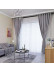 QYFL1121C Wrangell European Trees Blue Grey Jacquard Custom Made Curtains For Living Room (Color: Grey)