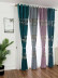 QYFL1321A Wrangell European Plaid Blue Grey Purple Jacquard Velvet Custom Made Curtains For Living Room