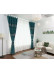 QYFL1321C Wrangell European Leaves Blue Grey Purple Jacquard Velvet Custom Made Curtains For Living Room(Color: Green blue)