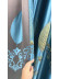 QYFL1821B On Sales Rainier Brocade Faux Silk Leaves Grey Beige Blue Purple Custom Made Curtains(Color: Blue)