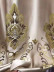 QYFL1821C On Sales Rainier Brocade Faux Silk Flowers Grey Beige Blue Purple Custom Made Curtains(Color: Beige)