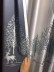 QYFL1821D On Sales Rainier Brocade Faux Silk Trees Grey Beige Blue Purple Custom Made Curtains(Color: Grey)