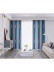 QYFL223A On Sales Petrel Blue Grey Stripe Chenille Custom Made Curtains