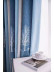 QYFL223A On Sales Petrel Blue Grey Stripe Chenille Custom Made Curtains