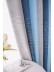 QYFL224A On Sales Petrel Blue Grey Stripe Chenille Custom Made Curtains