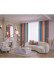 QYFL224B On Sales Petrel Orange Blue Grey Stripe Chenille Custom Made Curtains