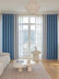 QYFL2302HA 2023 New Arrival Petrel Blue Grey Green Chenille Ready Made Curtains For Living Room