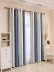 QYFLRDM On Sales Petrel Blue Grey Stripe Custom Made Curtains(Color: Blue Grey)