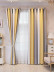 QYFLRDN On Sales Petrel Yellow Grey Stripe Custom Made Curtains(Color: Yellow Grey)