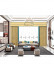 QYHL225A Silver Beach Embroidered Chinese Thousand Miles Of Rivers And Mountains Faux Silk Custom Made Curtains