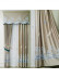QYHL225B Silver Beach Embroidered Chinese Crane In The Cloud Faux Silk Custom Made Curtains