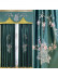 QYHL225CA Silver Beach Embroidered Colorful Peacocks Gold Blue Faux Silk Pencil Pleat Ready Made Curtains For Bay Windows