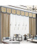EQYHL225DA Extra Wide Embroidered Birds Gold Blue Khaki Faux Silk Pinch Pleat Ready Made Blockout Curtains For Big Windows