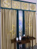 EQYHL225EA Extra Wide Gold Green Grey Embroidered Pinch Pleat Ready Made Blockout Curtains For Sliding Glass Doors