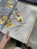 QYHL225ES Silver Beach Embroidered Annunciation Birds Faux Silk Blockout Curtains Fabric Samples(Color: Grey)