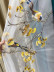 QYHL225E Silver Beach Embroidered Annunciation Birds Champagne Gold Faux Silk Custom Made Curtains(Color: Champagne Gold)