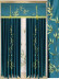 QYHL225G Silver Beach Embroidered Chinese Lucky Bamboo Grey Faux Silk Custom Made Curtains