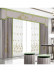 EQYHL225GA Extra Silver Beach Embroidered Chinese Lucky Bamboo Faux Silk Ready Made Curtains