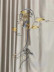 EQYHL225HA Extra Wide Gold Blue Grey Embroidered Double Pinch Pleat Ready Made Blockout Curtains For Dining Room