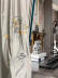 EQYHL225HA Extra Wide Gold Blue Grey Embroidered Double Pinch Pleat Ready Made Blockout Curtains For Dining Room