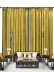 QYHL225I Silver Beach Embroidered Picturesque Gold Blue Grey Faux Silk Custom Made Curtains