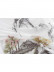 QYHL225IA Silver Beach Embroidered Picturesque Gold Blue Grey Faux Pleated Ready Made Curtains