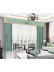 EQYHL225ID Silver Beach Embroidered Picturesque Gold Blue Grey Faux Flat Ready Made Curtains