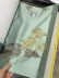 EQYHL225ID Silver Beach Embroidered Picturesque Gold Blue Grey Faux Flat Ready Made Curtains(Color: Blue)