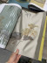 QYHL225IS Silver Beach Embroidered Picturesque Faux Silk Fabric Samples(Color: Grey)