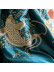 EQYHL225MA Extra Long Gold Blue Red Embroidered Jumping Fish Pinch Pleat Ready Made Blockout Curtains For Dining Room