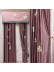 QYHL225R Silver Beach Embroidered Maple Leaves Red Blue Faux Silk Custom Made Curtains(Color: Red)