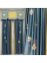 EQYHL225RA Extra Wide Embroidered Maple Leaves Red Blue Ready Made Pinch Pleat  Blockout Curtains For Dining Room