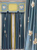 EQYHL225RA Extra Wide Embroidered Maple Leaves Red Blue Ready Made Pinch Pleat  Blockout Curtains For Dining Room(Color: Blue)