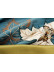 QYHL225RS Silver Beach Embroidered Maple Leaves Faux Silk Blockout Curtains Fabric Samples(Color: Blue)