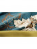 EQYHL225RA Extra Wide Embroidered Maple Leaves Red Blue Ready Made Pinch Pleat  Blockout Curtains For Dining Room