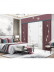 EQYHL225RA Extra Wide Embroidered Maple Leaves Red Blue Ready Made Pinch Pleat  Blockout Curtains For Dining Room