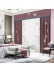 EQYHL225RA Extra Wide Embroidered Maple Leaves Red Blue Ready Made Pinch Pleat  Blockout Curtains For Dining Room