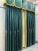 QYHL226BD Silver Beach Embroidered Orchid Fragrant Thoroughwort Faux Silk Flat Ready Made Curtains(Color: Green)