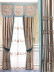 EQYHL226EA Silver Beach Embroidered Flowers Faux Silk Pleated Ready Made Curtains(Color: Champagne)