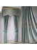 EQYHL226FA Silver Beach Embroidered Peony Faux Silk Pinch Pleat Ready Made Curtains