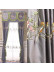 QYHL226GS Silver Beach Embroidered Birds Faux Silk Fabric Samples(Color: Grey)