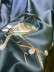 EQYHL226GA Silver Beach Embroidered Birds Faux Silk Pinch Pleat Ready Made Curtains