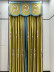 QYHL226JA Silver Beach Embroidered Peach Blossom Faux Silk Pleated Ready Made Curtains