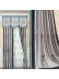 QYHL226LA Silver Beach Embroidered Trees Faux Silk Pencil Pleat Blockout Ready Made Curtains
