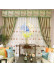 QYHL226N Silver Beach Embroidered Peony Faux Silk Beautiful Custom Made Curtains For Living Room(Color: Yellow)