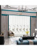 EQYHL225ID Silver Beach Embroidered Picturesque Gold Blue Grey Faux Flat Ready Made Curtains